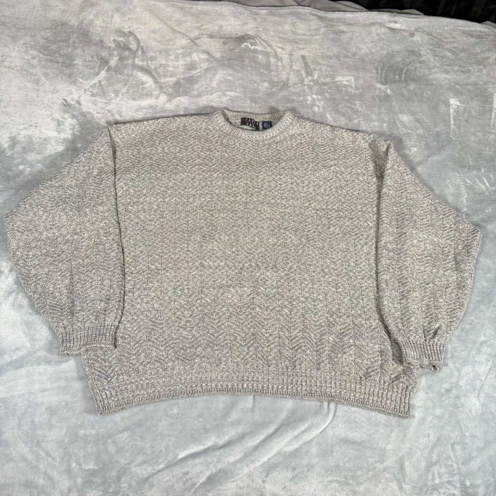 Vintage Trader Bay Crewneck Sweater Mens 2XL Grandpa Style Made In USA 90s